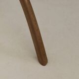 Handcrafted folding chair in solid wood (Iroko) vintage circa 1970.