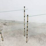 Glass and brass shop window display shelf 1950