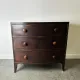 Antique Mahogany Bow Front Chest of 3 Drawers Georgian c1800-1830 Splay Fee