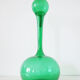 Italian bottle or decanter in green blown glass empoli