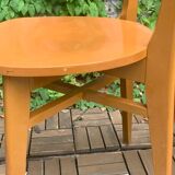 Paire de chaises bistrot caramel 1950