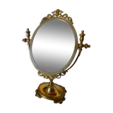 Brass table psyche mirror  17x21xcm