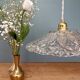 Vintage moulded glass pendant light - tableware collection - (CVE1)
