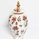 Grand vase en céramique peint à la main avec roses, boîte à bonbons, XXe siècle, Belgique, années 1960