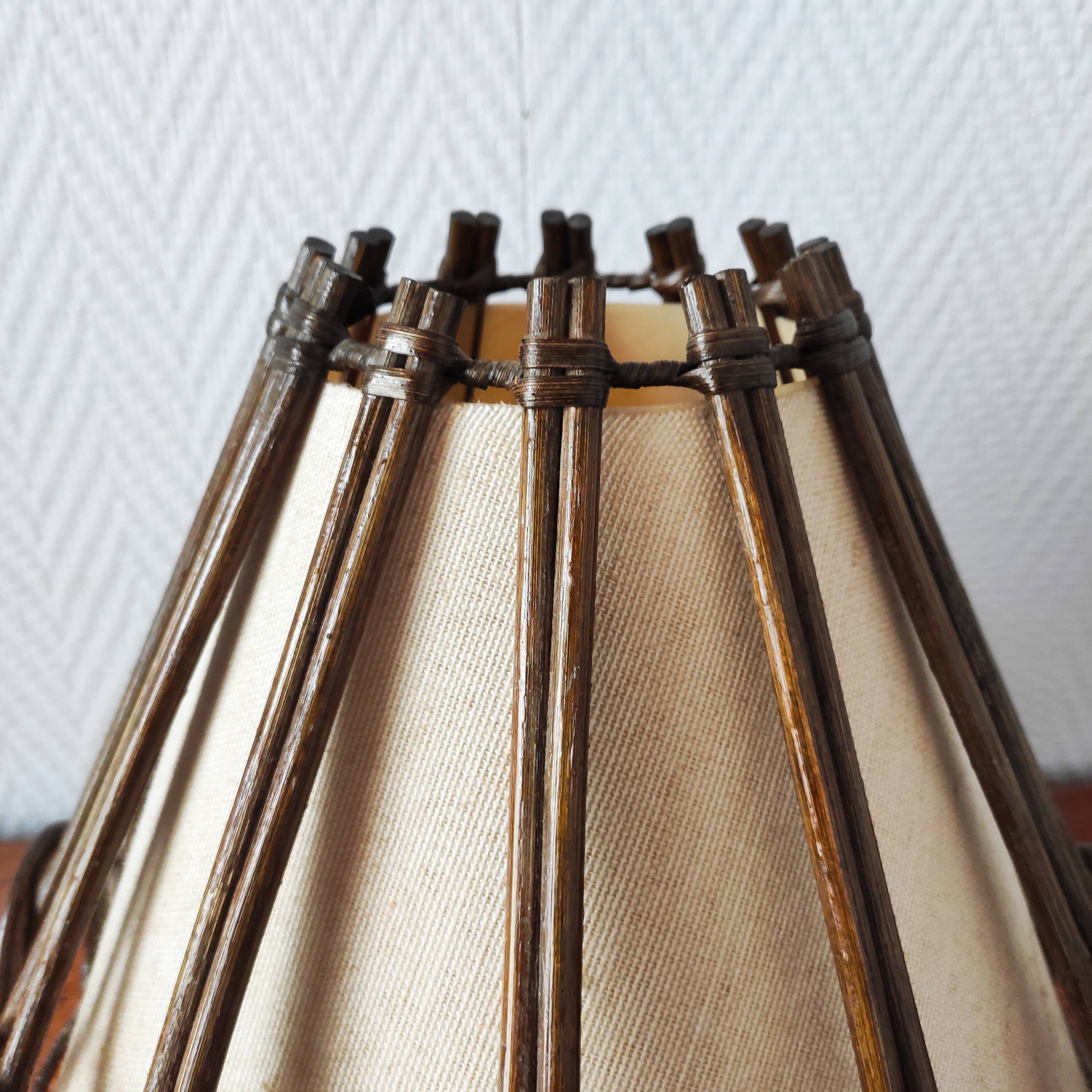 Vintage rattan lampshade