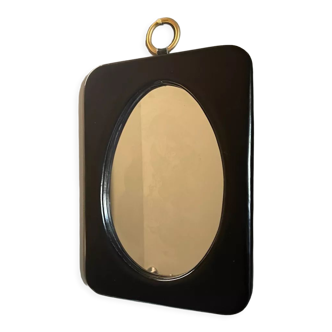 Vintage mirror in skaï 24x33cm
