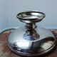 Glass flower arrangement from REIMS on a silver-plated metal stand.