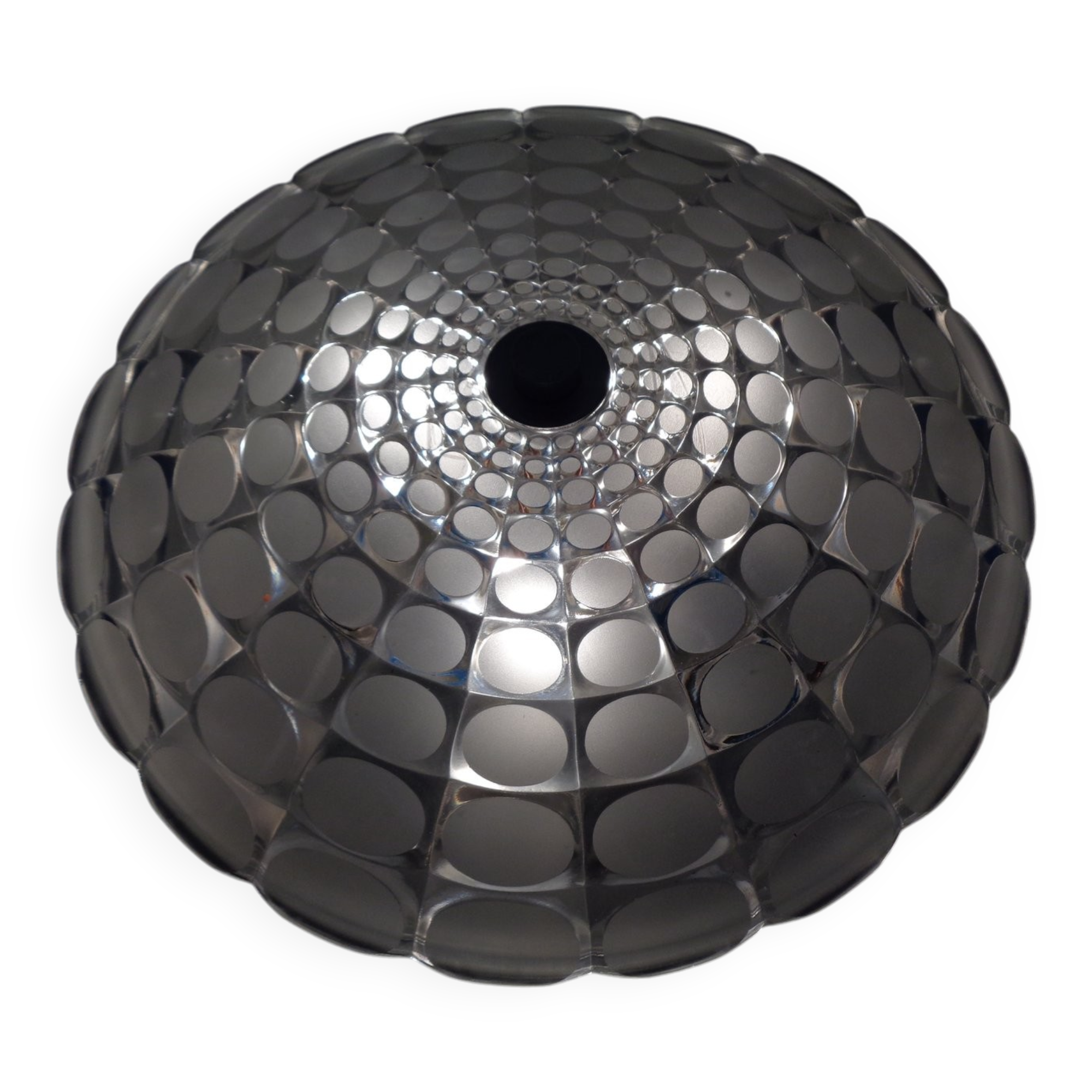 Large German Glass Ceiling Lights, Set of 2, 1960s