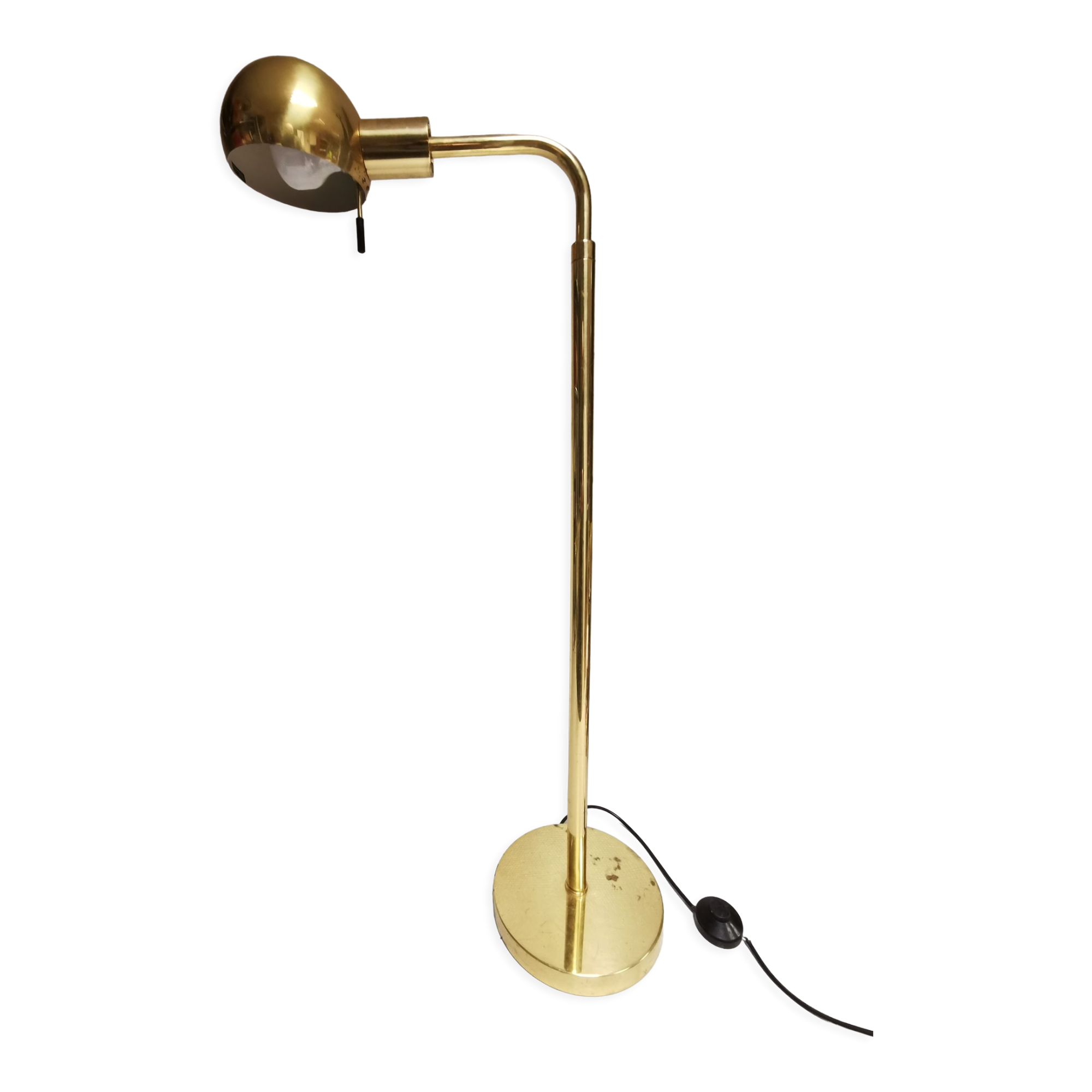 Adjustable brass floor lamp by Metalarte for Hansen, Spain, 1960s