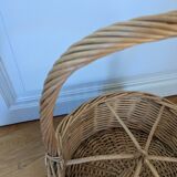 Wicker bottle basket