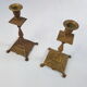 Pair of old candlesticks in bronze