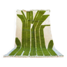 Tapis berbère béni ouarain vert et crème motifs organique reliefs