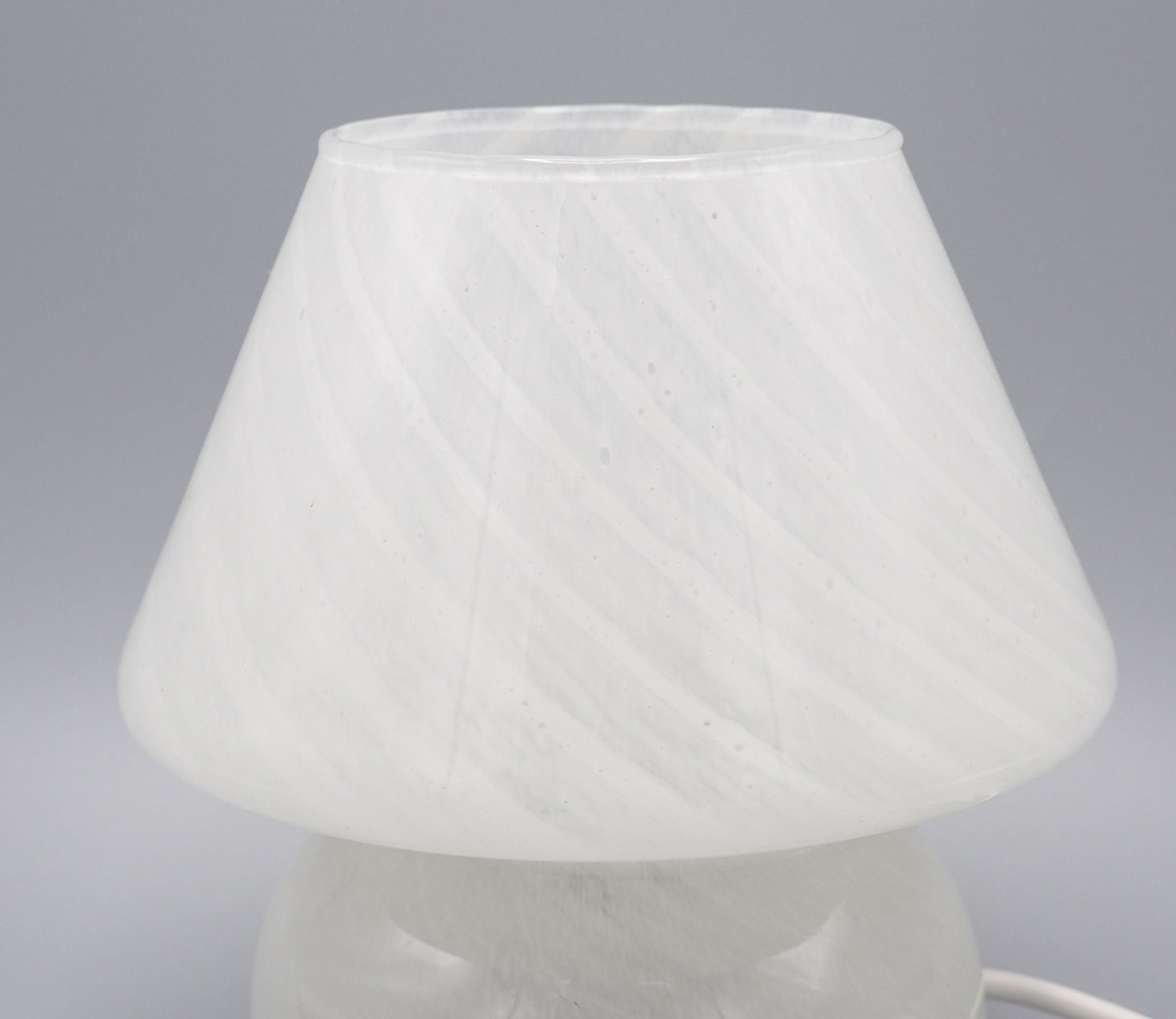 Lampe de table champignon en verre gris de Murano, années 1970