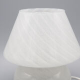 Vintage mushroom table lamp in grey murano glass, 1970s