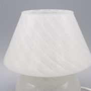 Lampe de table champignon en verre gris de Murano, années 1970