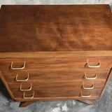 Vintage solid wood chest of drawers – 1950s – tapered legs