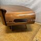 Mid-Century Modern Jual Havana Walnut Corner TV Stand Elegant Walnut Finish