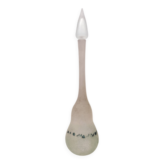 Bouteille/vase en verre Scavo fait main par Luigi Mellara, Italie