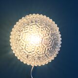 Plafonnier rond en verre ciselé