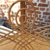 Rattan wall shelf