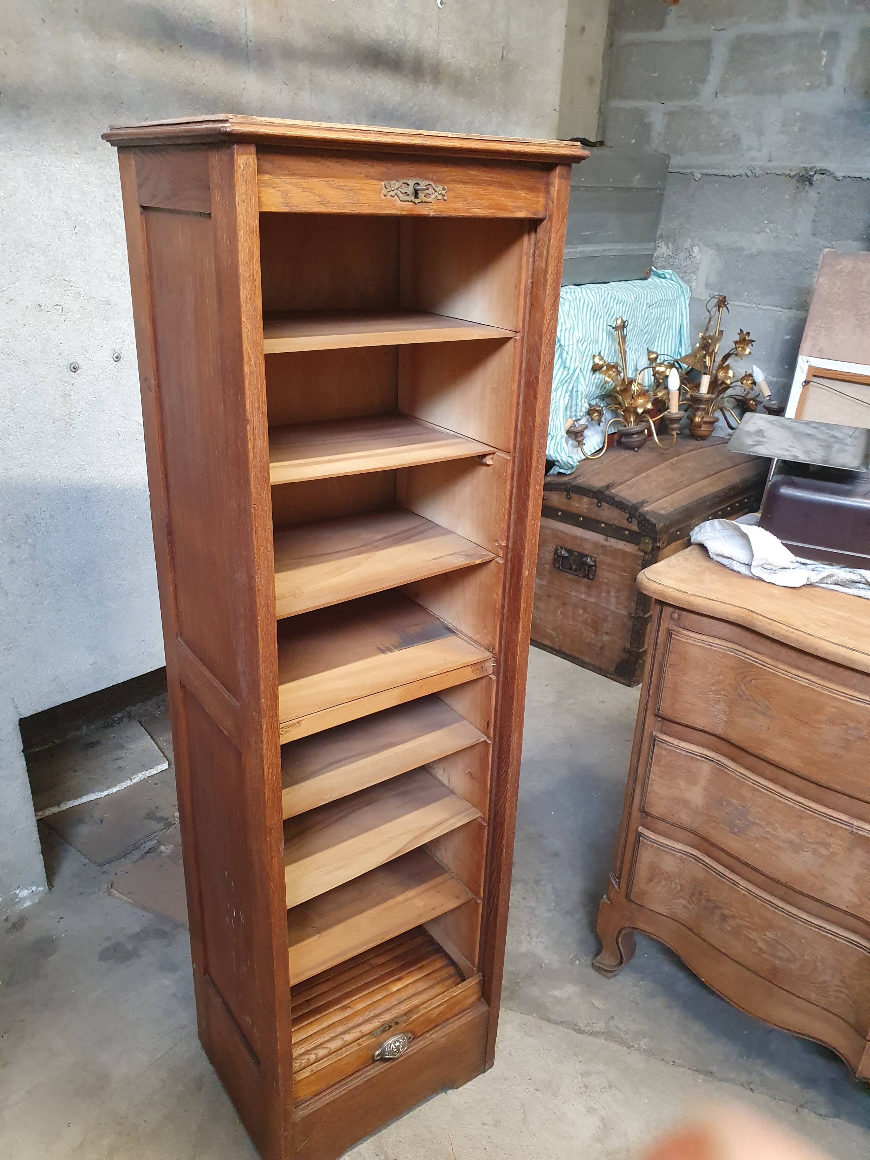 Antique curtain filing cabinet from the 50s