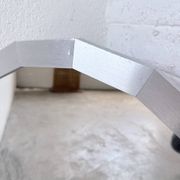 Miroir hexagonal métal brossé 1970