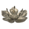 Cendrier vintage fleur de lotus à 5 pétales amovibles en métal argenté
