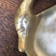 Empty pocket solid brass swan