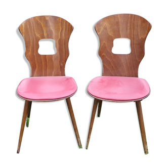 Pair of Baumann vintage Gentiane model chairs 60