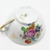 Lot of 2 porcelain cups of limoges floral patterns