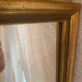 Large and old wooden mirror