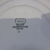 4 hollow plates Digoin Sarreguemines model Rosa