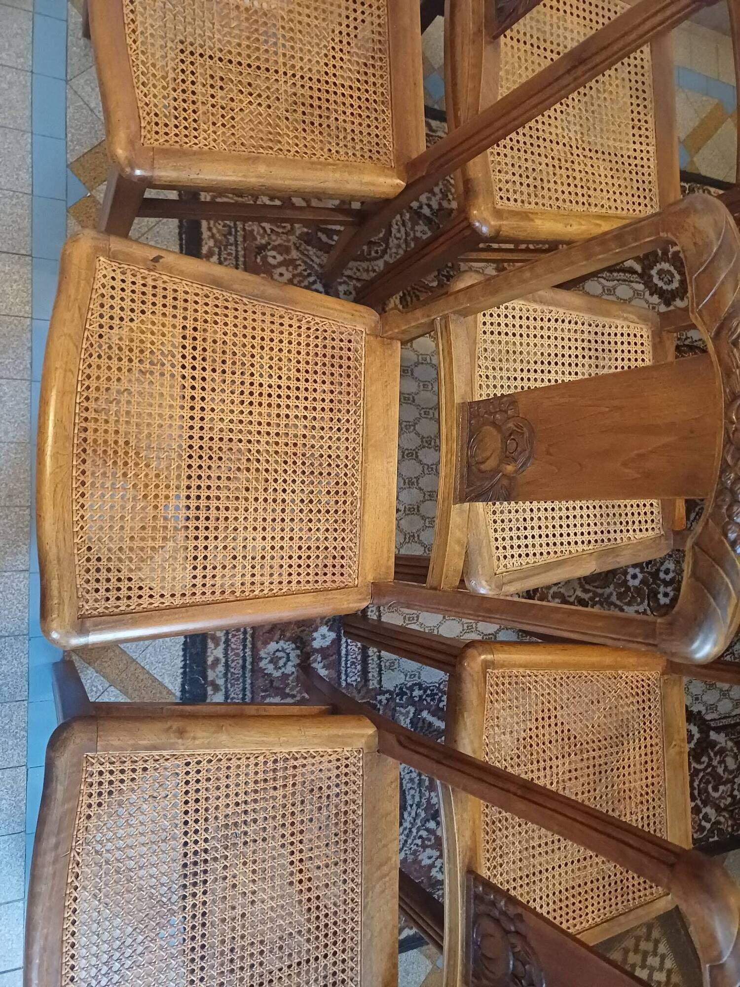 Caned chairs
