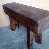 Brutalist bench/stool in solid wood