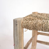 Minimalist stool made of wood and rope
