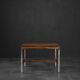 Vintage Mid-Century Modern Swedish Square Rosewood and Aluminium Coffee Table