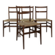 Chaises Modèle Leggera conçues par Gio Ponti pour Cassina, Italie, années 1950, ensemble de 4