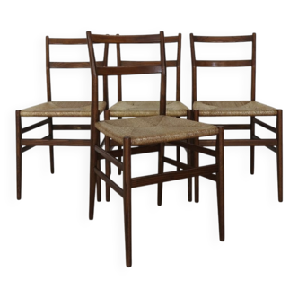 Leggera Model Chairs Designed by Gio Ponti for Cassina, Italy, 1950s, Set of 4