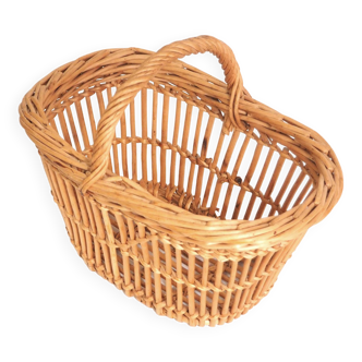 Petit panier rotin clair