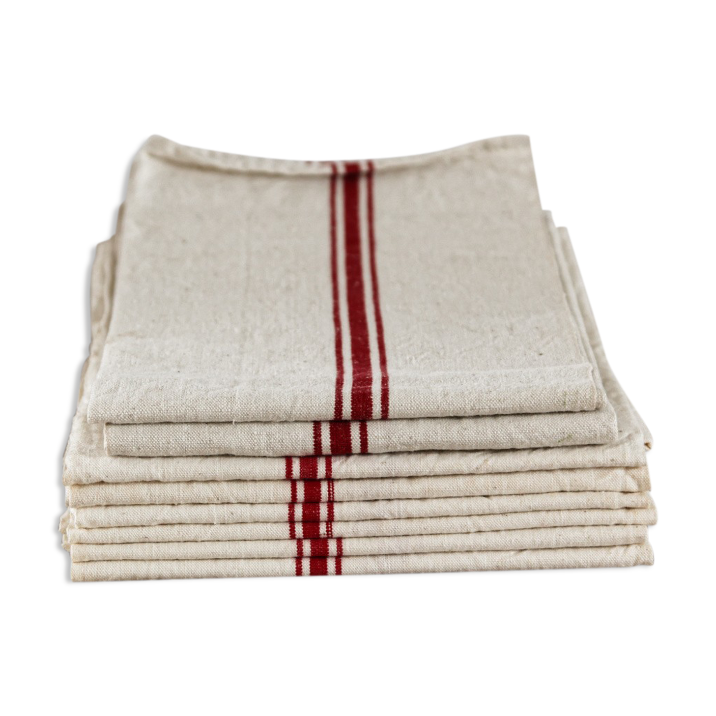 Set of 8 tea towels, linen beds