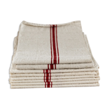 Set of 8 tea towels, linen beds
