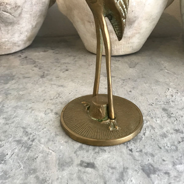 Vintage brass heron
