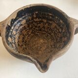 Jatte XL 19e arts populaires en terre vernissée noire