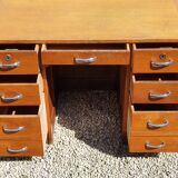 Vintage desk with double oak boxes
