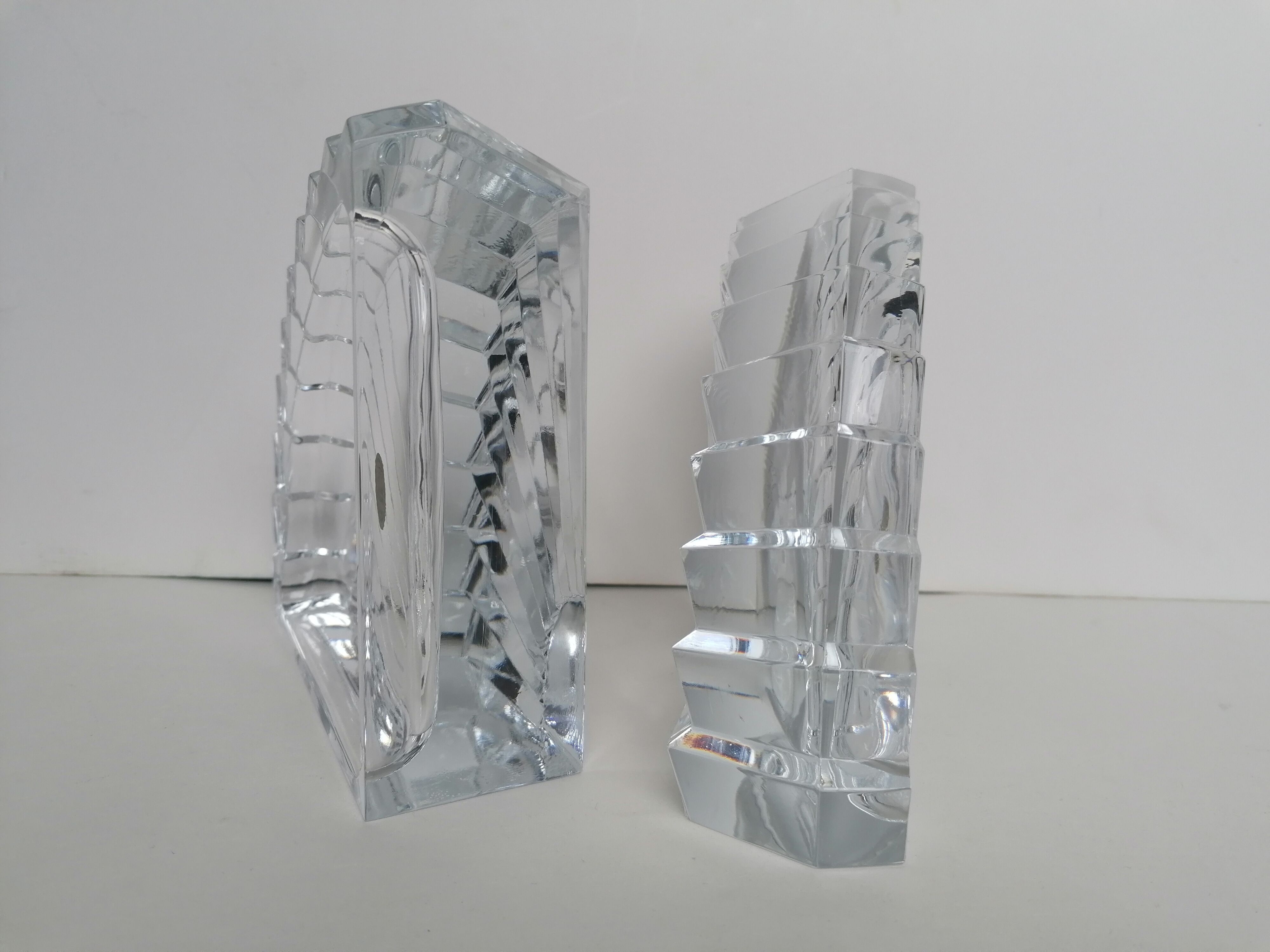 Bookends in crystal art deco style