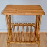 Rattan side table