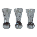 Trio de verres en cristal Bohemia