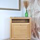 Meuble bar vintage en chêne massif avec plaque de marbre grise