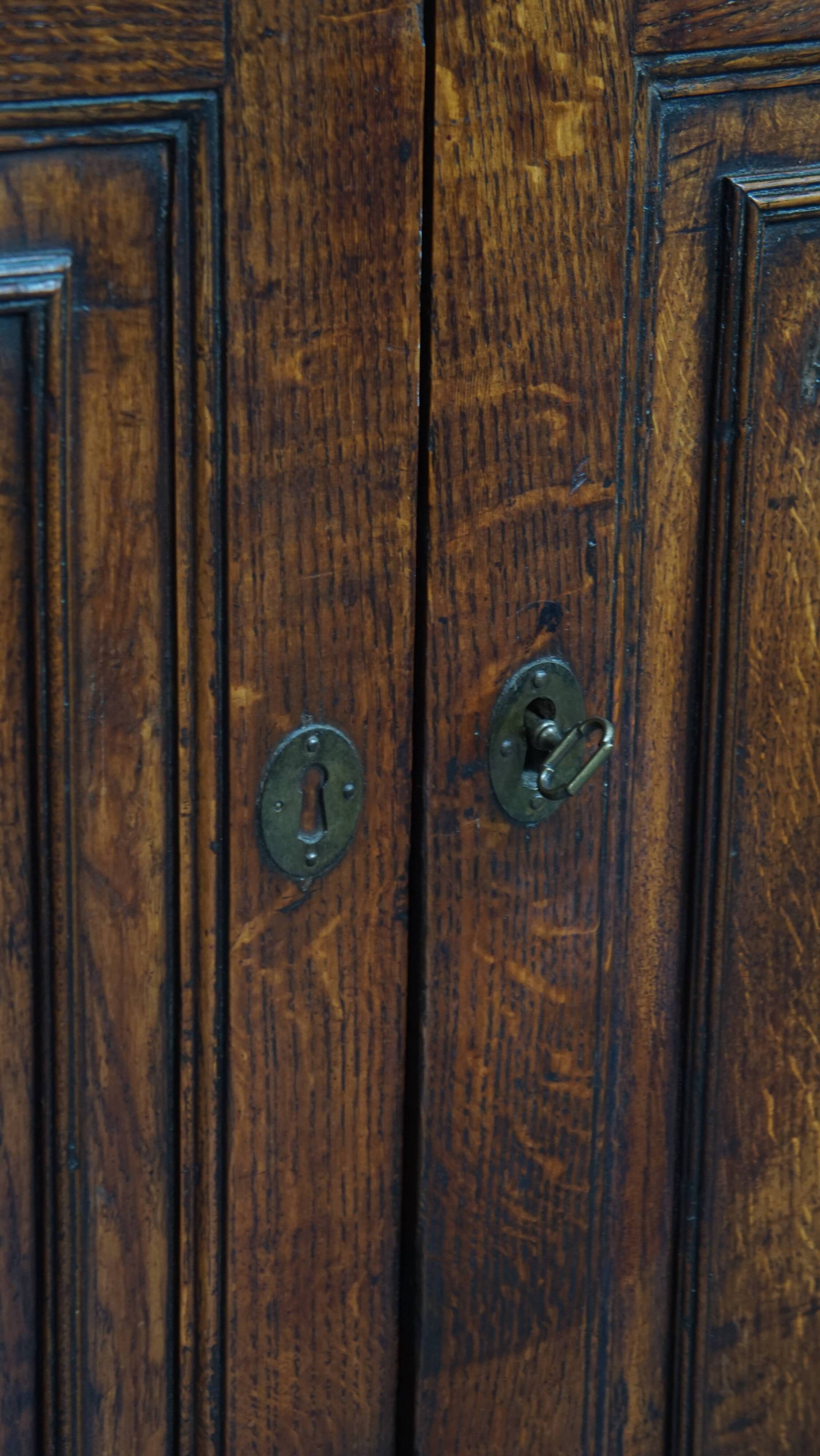 18th-Century Antique English 2-Door Cabinet