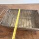 Vintage 1950s silver metal braided fruit basket
